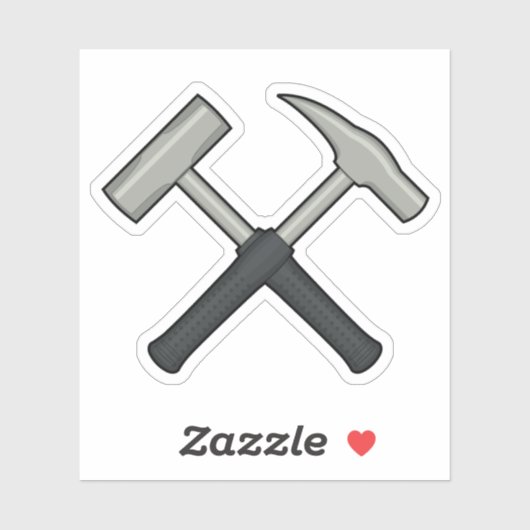 Geoloog's Rock Hammer Logo Vinyl Sticker (Vel)