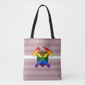 Geoloog's Rock Hammer met LGBT Pride Vlag Logo Tote Bag (Voorkant)