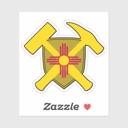 Geoloog's Rock Hammers - New Mexico Flag Vinyl Sticker (Vel)