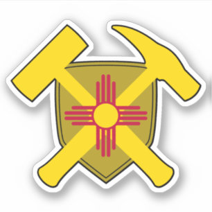 Geoloog's Rock Hammers - New Mexico Flag Vinyl Sticker