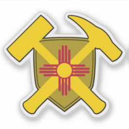 Geoloog's Rock Hammers - New Mexico Flag Vinyl Sticker