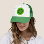 Geomagnetic Green Mandala Trucker Pet (In situ)