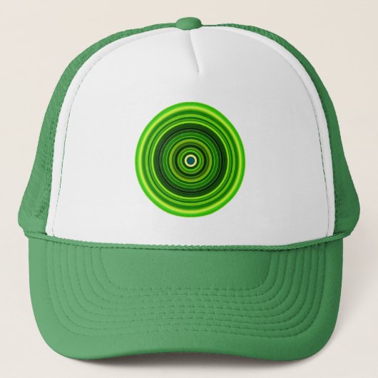 Geomagnetisch groen Mandala-64555 Trucker Pet (Voorkant)