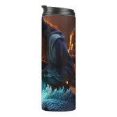 Geomancer beeldhouwt landschappen met een handgolf thermosbeker (Geroteerd rechts)