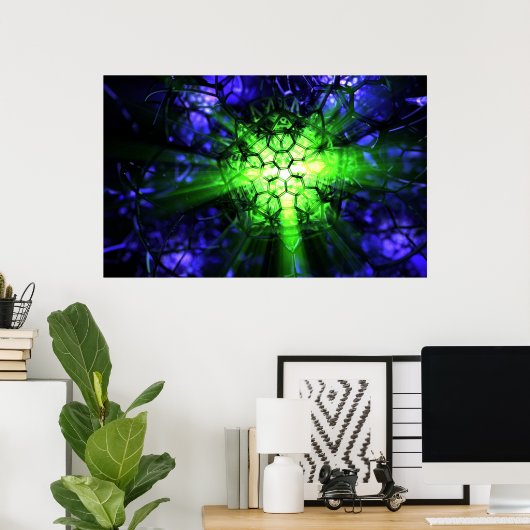 Geomancy (groen) poster (Thuiskantoor)