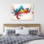 Geomatrisch ontwerp canvas afdruk (Insitu (Slaapkamer))