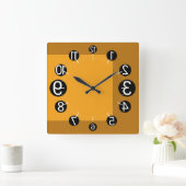 GEOMESKY NUMBERS UPSIDE DOWN BY MASANSER PIXELAT VIERKANTE KLOK (Huis)