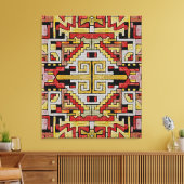 Geomethrisch tribaal/etnisch patroon (3 canvasen) canvas afdruk (Insitu (Woonkamer))