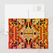 Geomethrisch tribaal/etnisch patroon briefkaart (Voorkant / Achterkant)