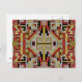 Geomethrisch tribaal/etnisch patroon briefkaart (Voorkant / Achterkant)