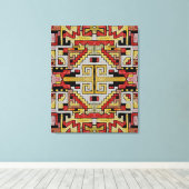 Geomethrisch tribaal/etnisch patroon canvas afdruk (Insitu (Houten vloer))