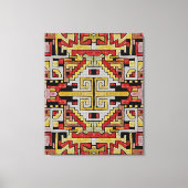Geomethrisch tribaal/etnisch patroon canvas afdruk (Voorkant)