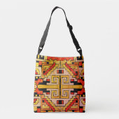 Geomethrisch tribaal/etnisch patroon crossbody tas (Achterkant)