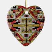 Geomethrisch tribaal/etnisch patroon keramisch ornament (Rechts)