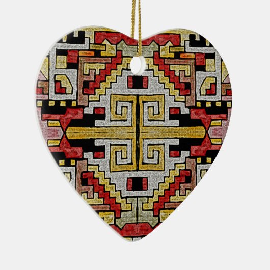 Geomethrisch tribaal/etnisch patroon keramisch ornament (Rechts)