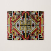 Geomethrisch tribaal/etnisch patroon legpuzzel (Horizontaal)