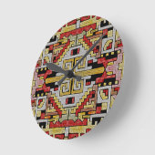 Geomethrisch tribaal/etnisch patroon ronde klok (Hoek)