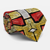 Geomethrisch tribaal/etnisch patroon stropdas (Opgerold)
