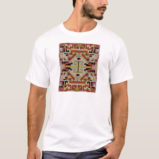 Geomethrisch tribaal/etnisch patroon t-shirt (Voorkant)