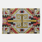 Geomethrisch tribaal/etnisch patroon theedoek (Horizontaal)