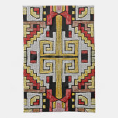 Geomethrisch tribaal/etnisch patroon theedoek (Verticaal)