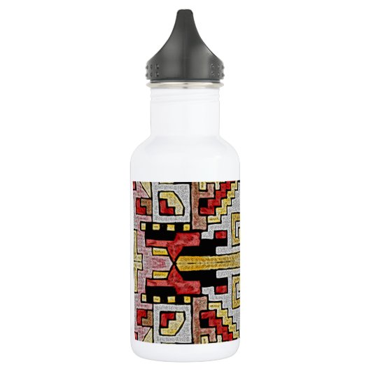 Geomethrisch tribaal/etnisch patroon waterfles  (Links)