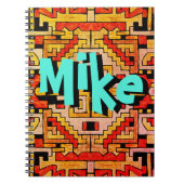 Geomethrische tribale/etnische patronen en Jouw na Notitieboek (Voorkant)