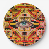 Geomethrische tribale/etnische vreemde ogen Bord (Voorkant)