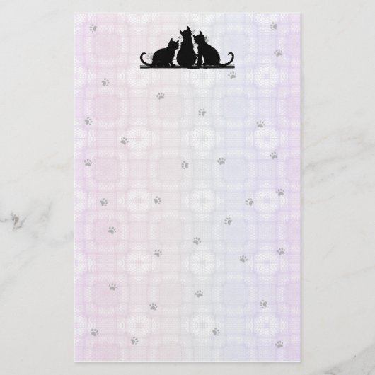 Geometische poten, katten briefpapier (Voorkant)