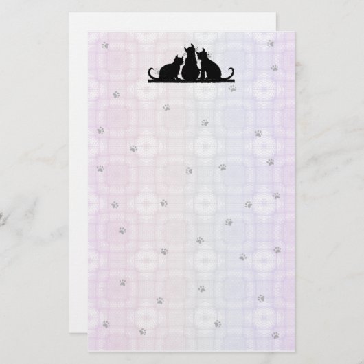 Geometische poten, katten briefpapier (Voorkant / Achterkant)