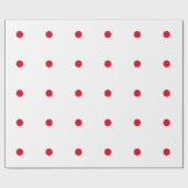 Geometische rode polka stippen patronen aangepaste cadeaupapier (Vlak)