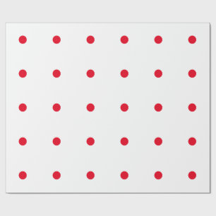 Geometische rode polka stippen patronen aangepaste cadeaupapier