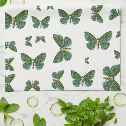 Geometra papilionaria - De Grote Emerald Moth Theedoek (Gevouwen)