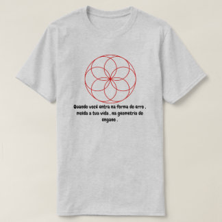 Geometria com frase t-shirt