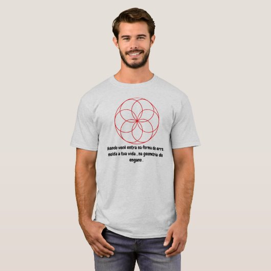 Geometria com frase t-shirt (Voorkant volledig)