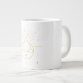 Geometría de Luz ✨ | Sacred Golden Geometry Design Grote Koffiekop (Voorkant rechts)