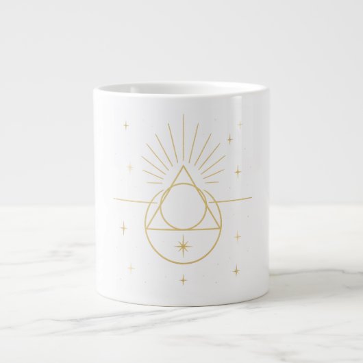 Geometría de Luz ✨ | Sacred Golden Geometry Design Grote Koffiekop (Voorkant)
