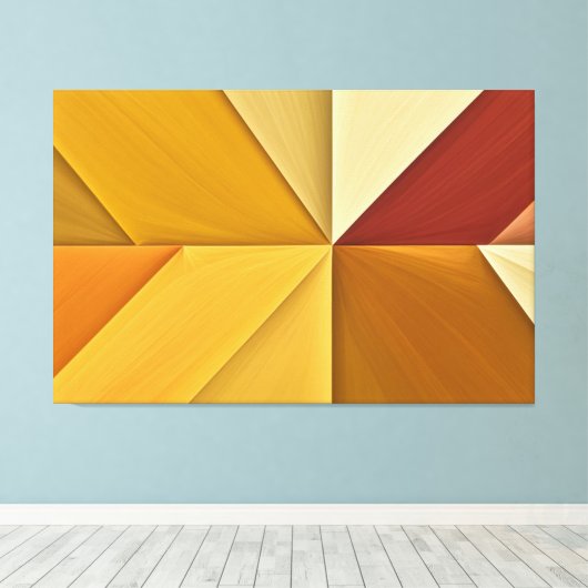 Geometría Solar: Abstracción en Tonos Cálidos Canvas Afdruk (Insitu (Houten vloer))