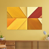 Geometría Solar: Abstracción en Tonos Cálidos Canvas Afdruk (Insitu (Woonkamer))