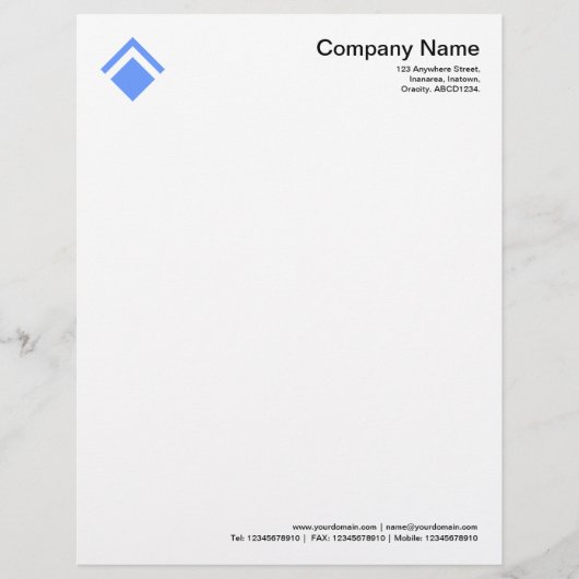 Geometric 01 - Baby Blue Briefhoofd (Voorkant)