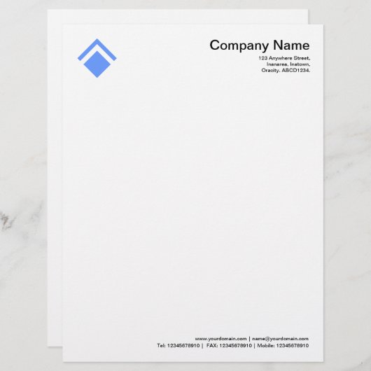 Geometric 01 - Baby Blue Briefhoofd (Voorkant / Achterkant)