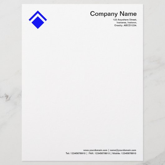 Geometric 01 - Blauw Briefhoofd Ontwerp (Voorkant)
