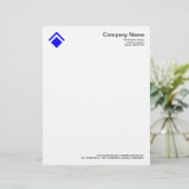 Geometric 01 - Blauw Briefhoofd Ontwerp (Staand voorkant)