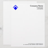 Geometric 01 - Blauw Briefhoofd Ontwerp (Voorkant / Achterkant)