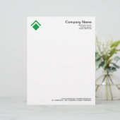 Geometric 01 - Grass Green Persoonlijk Briefhoofd (Staand voorkant)