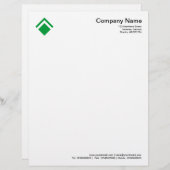 Geometric 01 - Grass Green Persoonlijk Briefhoofd (Voorkant / Achterkant)