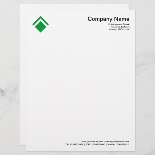 Geometric 01 - Grass Green Persoonlijk Briefhoofd (Voorkant / Achterkant)