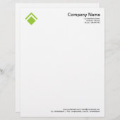 Geometric 01 - Martian Green Briefhoofd (Voorkant / Achterkant)