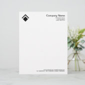 Geometric 01 - Zwart Persoonlijk Briefhoofd (Staand voorkant)