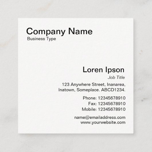 Geometric 020614 — Zwart en grijs Vierkante Visitekaartje (Achterkant)